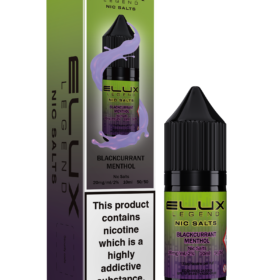 Elux Legend Blackcurrant Menthol 10ml. Chill out in the arctic with our frosty fusion, where vibrant blackcurrant dances with icy menthol, delivering a burst of bold flavour that'll make your taste buds feel deliciously refreshed!