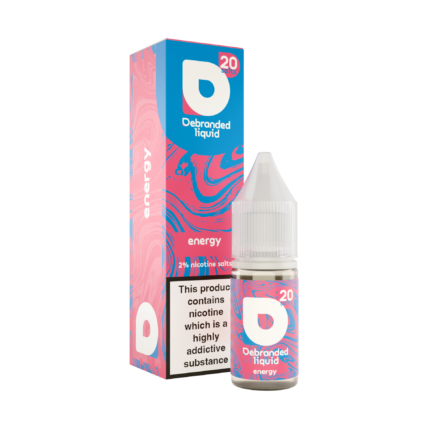 Debranded Nicsalts Energy 10ml. An invigorating blend inspired by your favorite energy drink, packed with zesty and electrifying notes.