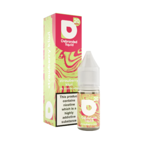 Debranded Nicsalts Strawberry Kiwi 10ml. Sweet, luscious strawberries intertwined with the tart, exotic taste of kiwi, creating a perfectly balanced fruit fusion.